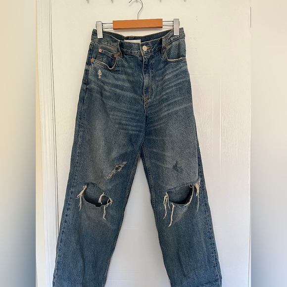 Zara Premium The New Daddy Slim Straight High Rise Jeans - Picture 1 of 5